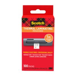 Scotch™ Thermal Pouches TP5851-100, 2.32 in x 3.70 in (59 mm x 94 mm) Business Card 100 pack