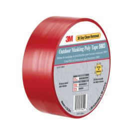 3M™ Outdoor Masking Poly Tape 5903, Red, 50 in x 60 yd, 4/Case
