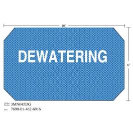 3M™ Diamond Grade™ Damage Control Sign 3MN045DG, "DEWATERING", 10 in x 6 in, 10/Package