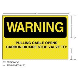 3M™ Diamond Grade™ Fire Fighting Sign 3MN308DG, "CO2 FIXED…GAS FREE", 11 in x 11 in, 10/Package