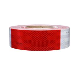 3M™ Diamond Grade™ Conspicuity Markings 983-326 Red/White, HH Logo, 2 in x 50 yd, kiss-cut every 12 in