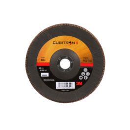 3M™ Cubitron™ II Flap Disc 967A, 80+, T29, 7 in x 7/8 in, Giant, 5 ea/Case