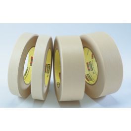 3M™ High Performance Masking Tape 232, Tan, 12 in x 60 yd, 6.3 mil, 4 Roll/Case