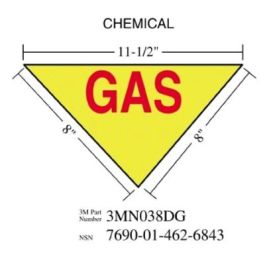 3M™ Diamond Grade™ Damage Control Sign 3MN038DG, "CHEM", 11-1/2 in x 8 in, 10/Package