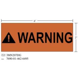 3M™ Diamond Grade™ Safety Sign 3MN207DG, "WARNING", 6 in x 2 in, 10/Package