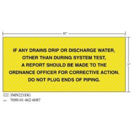 3M™ Diamond Grade™ Safety Sign 3MN221DG, "IF ANY…PIPING", 10 in x 3 in, 10/Package