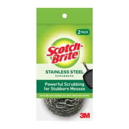 Scotch-Brite® Stainless Steel Scrubbing Pad 214-2-24, 24/2