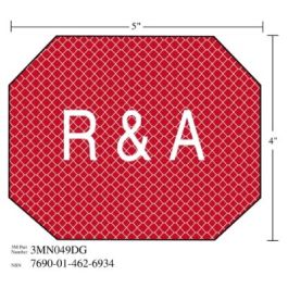 3M™ Diamond Grade™ Damage Control Sign 3MN049DG, "R&A", 5 in x 4 in, 10/Package