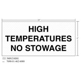 3M™ Diamond Grade™ Safety Sign 3MN218DG, "HIGH…STOWAGE", 10 in x 4 in, 10/Package