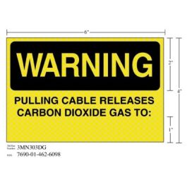 3M™ Diamond Grade™ Fire Fighting Sign 3MN303DG, "WARNING…TO", 6 in x 4 in, 10/Package