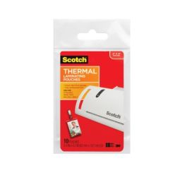 Scotch™ Thermal Pouches TP5852-10, 2-15/16 in x 4-1/16 in ID badge with clip