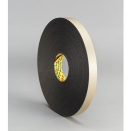 3M™ Double Coated Polyethylene Foam Tape 4496B, Black 3/8 in x 36 yd, 62 mil, 24 Roll/Case