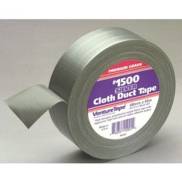 3M™ Venture Tape™ Cloth Duct Tape 1500, Silver, 72 mm x 55 m (2.83 in x 60.1 yd), 16/Case