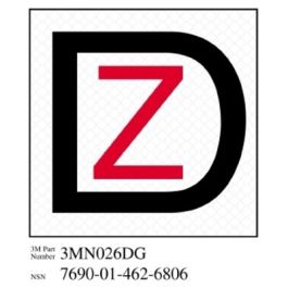 3M™ Diamond Grade™ Damage Control Sign 3MN026DG, "Dk Ship Zebra", 3 in x 3 in, 10/Package