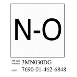 3M™ Diamond Grade™ Damage Control Sign 3MN030DG, "Norm Open", 2 in x 2 in, 10/Package
