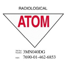 3M™ Diamond Grade™ Damage Control Sign 3MN040DG, "RADIOLOG", 11.5 in x 8 in, 10/Package