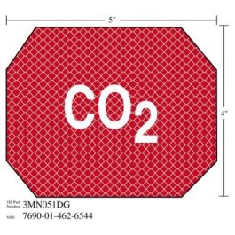 3M™ Diamond Grade™ Damage Control Sign 3MN051DG, "CO2 in, 5 in x 4 in, 10/Package