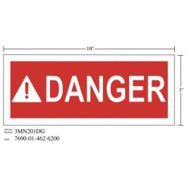 3M™ Diamond Grade™ Safety Sign 3MN201DG, "DANGER", 10 in x 3 in, 10/Package