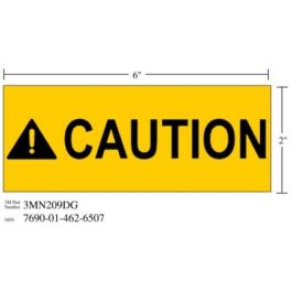 3M™ Diamond Grade™ Safety Sign 3MN209DG, "CAUTION", 6 in x 2 in, 10/Package