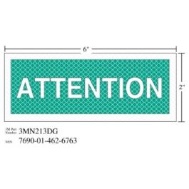 3M™ Diamond Grade™ Safety Sign 3MN213DG, "ATTENTION", 6 in x 2 in, 10/Package