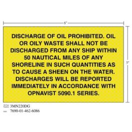 3M™ Diamond Grade™ Safety Sign 3MN220DG, "DISCHARGE…SERIES", 7 in x 5 in, 10/Package