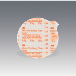 3M™ Microfinishing PSA Film Disc 268L, 15 Mic 3MIL, Type D, 12 in x NH, Die 1200B, 25/Bag, 100 ea/Case