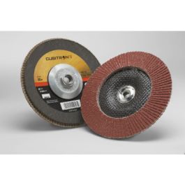 3M™ Cubitron™ II Flap Disc 967A, 80+, T29 Quick Change, 7 in x 5/8"-11, 5 ea/Case