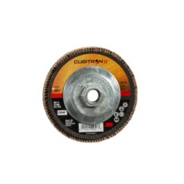 3M™ Cubitron™ II Flap Disc 967A, 80+, T29 Quick Change, 4-1/2 in x 5/8"-11, Giant, 10 ea/Case