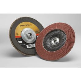3M™ Cubitron™ II Flap Disc 969F, 80+, T29 Quick Change, 7 in x 5/8"-11, 5 ea/Case