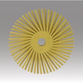 Scotch-Brite™ Radial Bristle Disc, RB-ZB, 80 Yellow, 3/4 in x 1/8 in, SPR021496A, 175/Bag, 5600 ea/Case