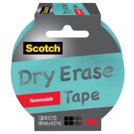 Scotch® Dry Erase Tape 1905R-DE-BLU, 1.88 in x 5 yd (47,7 mm x 4,57 m), Blue Dry Erase,3 per inner, 4 inners, 12 per case