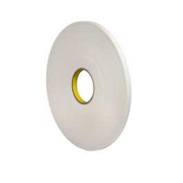 3M™ Double Coated Polyethylene Foam Tape 4462, White, 1 1/2 in x 72 yd, 31 mil, 6 Roll/Case
