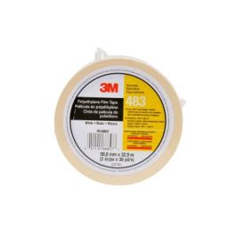 3M™ Polyethylene Tape 483, White, 2 in x 36 yd, 5.0 mil, 24 Roll/Case, Individually Wrapped Conveniently Packaged