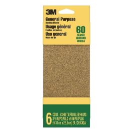 3M™ General Purpose Sanding Sheets 9017NA-CC, 3 2/3 in x 9 in, Coarse, 6/pk, 20 pks/cs
