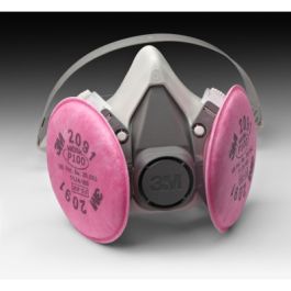 3M™ Half Facepiece Reusable Respirator Assembly 6191/07001(AAD), P100, Small 24 EA/Case
