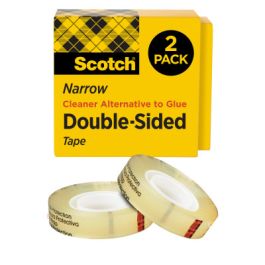 Scotch® Double Sided Tape 665-2PK, 1/2 in x 900 in, 2pk