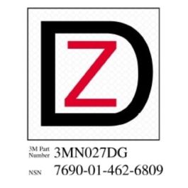 3M™ Diamond Grade™ Damage Control Sign 3MN027DG, "Dk Ship Zebra", 2 in x 2 in, 10/Package