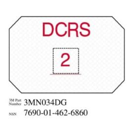 3M™ Diamond Grade™ Damage Control Sign 3MN034DG, "DCRS", 8 in x 12 in, 10/Package