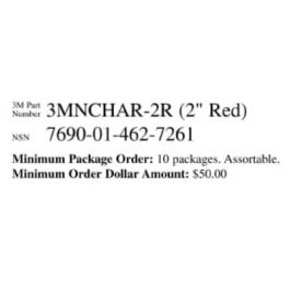 3M™ Diamond Grade™ Ship Board Numbers 3MNCHAR-2R2, 3972, Red, "2", 2 in, 10/Package