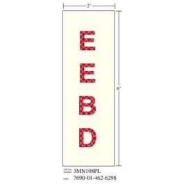 3M™ Photoluminescent Film 6900, Shipboard Sign 3MN107PL, 1 in x 3 in, EEBD, 10/Package