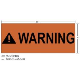 3M™ Diamond Grade™ Safety Sign 3MN206DG, "WARNING", 10 in x 3 in, 10/Package