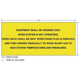 3M™ Diamond Grade™ Safety Sign 3MN222DG, "EQIPMNT…PRESSURE", 10 in x 3 in, 10/Package