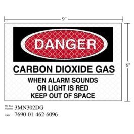 3M™ Diamond Grade™ Fire Fighting Sign 3MN302DG, "DANGER…SPACE", 9 in x 6 in, 10/Package
