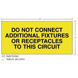3M™ Diamond Grade™ Electrical Sign 3MN703DG, "DO…CIRCUIT", 7 in x 3 in, 10/Package