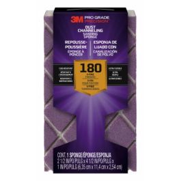 3M™ Pro Grade Precision™ Dust Channeling Block Sanding Sponge 180 grit Fine, 2503TRI-180-CH, 4.5 in x 2.5 in x 1 in, 12/cs