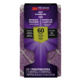 3M™ Pro Grade Precision™ Dust Channeling Block Sanding Sponge 60 grit Coarse, 2500TRI-60C-CH, 4.5 x 2.5 x 1in, 12/cs