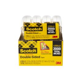 Scotch® Double Sided Tape, 4137, 1/2 in x 400 in