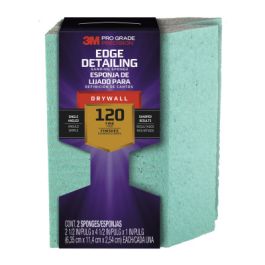 3M™ Pro Grade Precision™ Drywall Edge Detailing Angled Sanding Sponge Fine grit, 30904FPSA, 2.5 x 4.5 x1 in, 2/each, 6/case