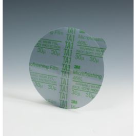3M™ Microfinishing Film Disc 468L, 15 Mic 3MIL, Type E, 12 in x NH, Die 1200B, Unbacksized
