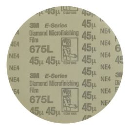3M™ Diamond Microfinishing Film PSA Disc 675L, 45 Mic 5MIL, Gray, 8 in x NH, Die 800L